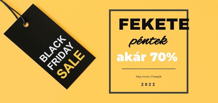 Black friday konnektor Weboldal sablon