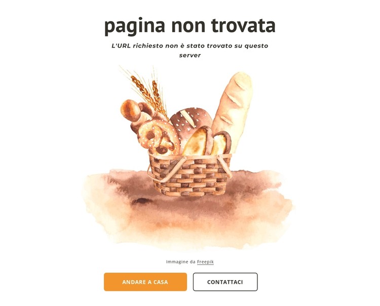 Panetteria 404 pagina Modello CSS