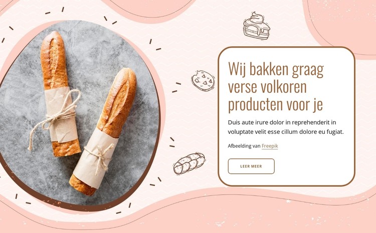 Dagelijks vers gebakken CSS-sjabloon