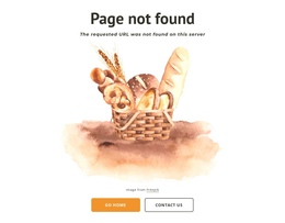 Bakery 404 Page - Drag & Вrop One Page Template