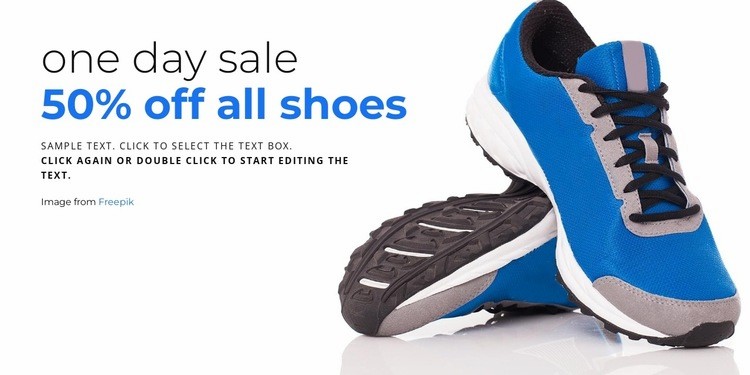 Shoes sale Web Page Design