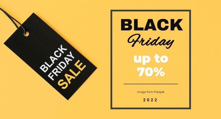 Black friday outlet Website Builder Templates