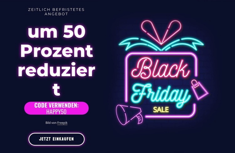 Super Sale 50% Rabatt Eine Seitenvorlage