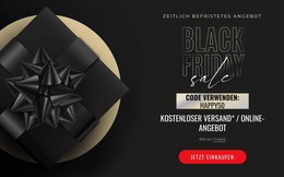 Realistisches Schwarzes Freitag-Verkaufsbanner – Vorlage Für Website-Builder