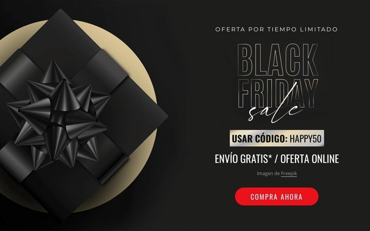 Banner de venta de viernes negro realista Creador de sitios web HTML