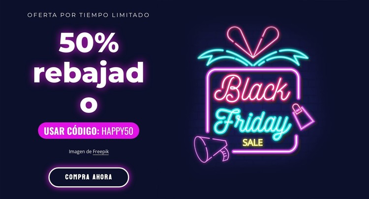 Súper venta 50% de descuento Plantilla CSS