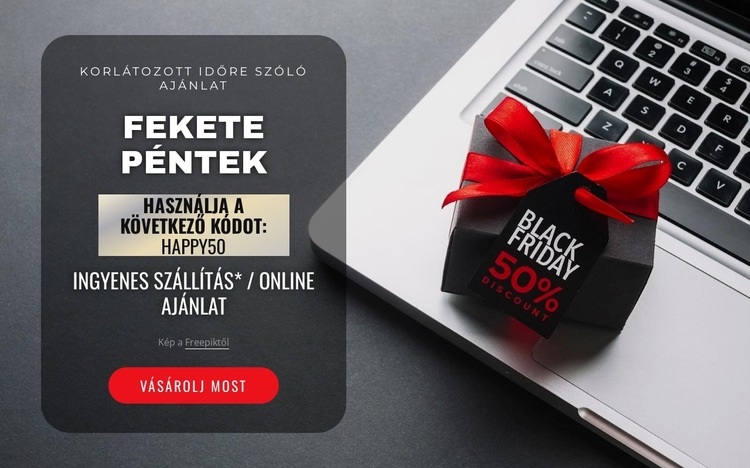 Korlátozott ajánlat Weboldal sablon