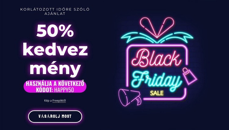 Szuper akció 50% kedvezménnyel Weboldal tervezés