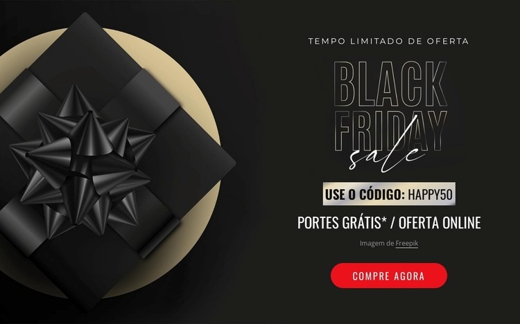 Banner realista de venda de sexta-feira negra Modelo HTML5