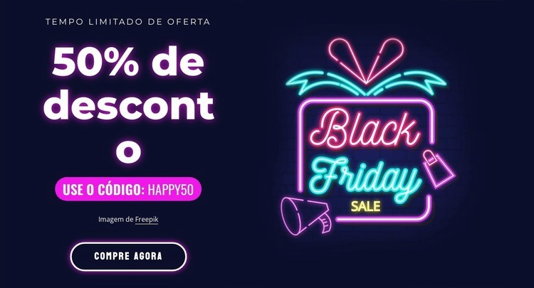 Super venda com 50% de desconto Landing Page