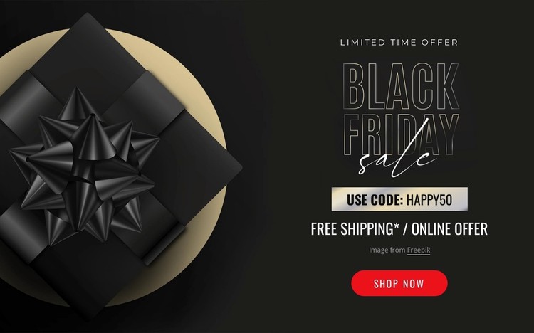 Realistic black friday sale banner Static Site Generator