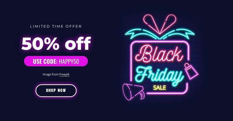 Super sale 50% off Website Mockup