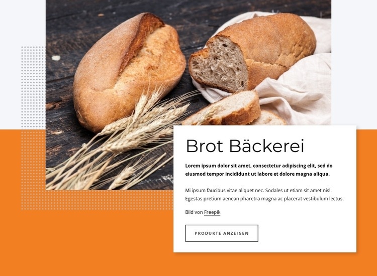 Leckere Backwaren Website Builder-Vorlagen