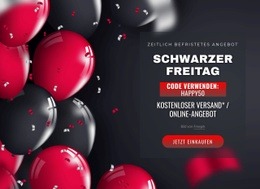 Schwarzer Freitag Im Realistischen Stil - Schönes Website-Modell