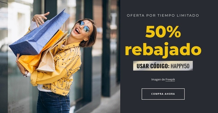 Oferta por tiempo limitado con código Página de destino