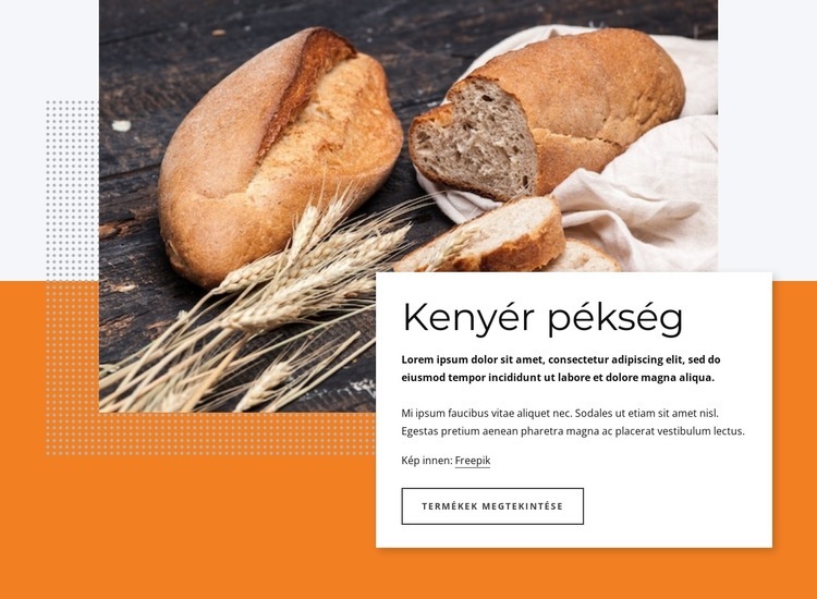 Finom pékáruk Weboldal tervezés