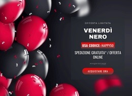 Venerdì Nero In Stile Realistico: Download Gratuito Di Modello Di Una Pagina