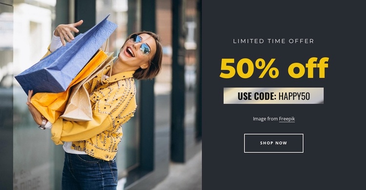 Limited time offer with code Landing Page