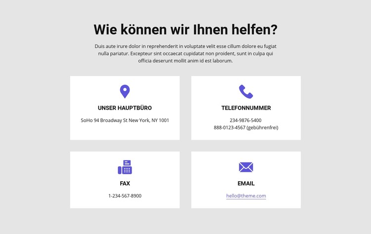 Wie können wir Ihnen helfen CSS-Vorlage