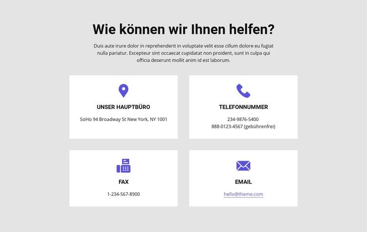 Wie können wir Ihnen helfen WordPress-Theme