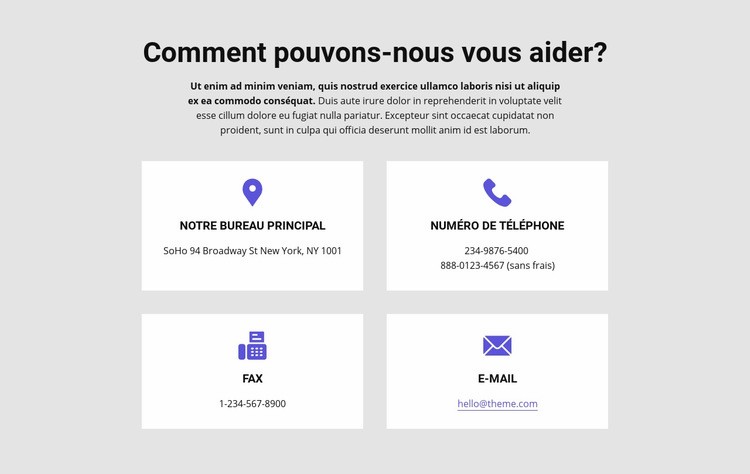 Comment pouvons-nous vous aider Conception de site Web