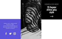 Étapes Vers Le Métier De Styliste Modèle De Site Web HTML CSS