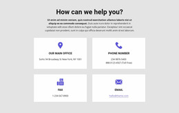 How Can We Help You - HTML Template Generator