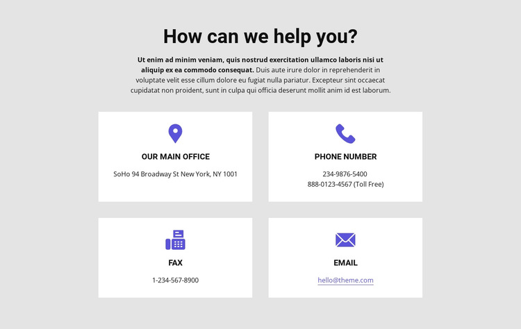 How can we help you HTML5 Template