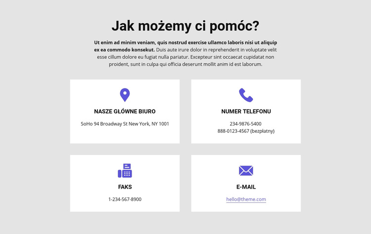 Jak możemy ci pomóc Motyw WordPress