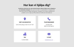 Hur Kan Vi Hjälpa Dig - Mall För Att Lägga Till Element På Sidan