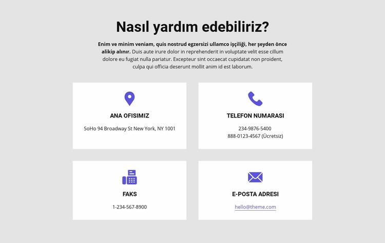 Nasıl yardım edebiliriz HTML5 Şablonu