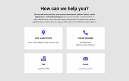 How Can We Help You - Template To Add Elements To Page
