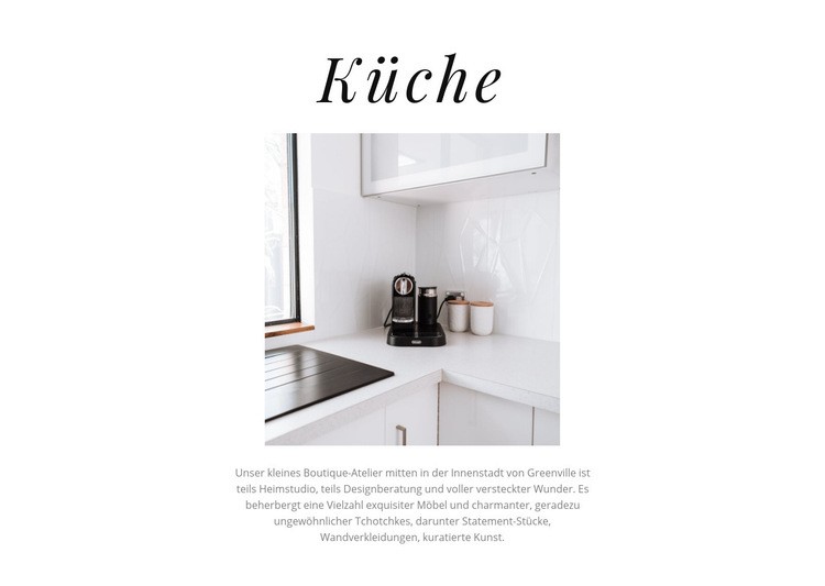 Küchengestaltung Website-Modell