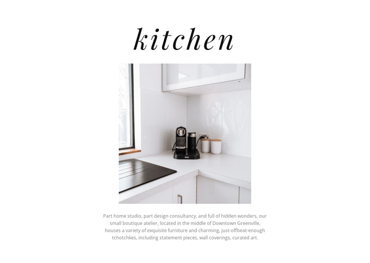 Kitchen Design One Page Template