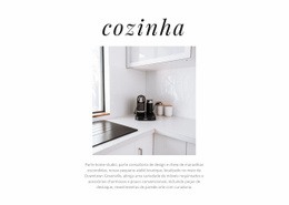 Layout De Página Para Design De Cozinha