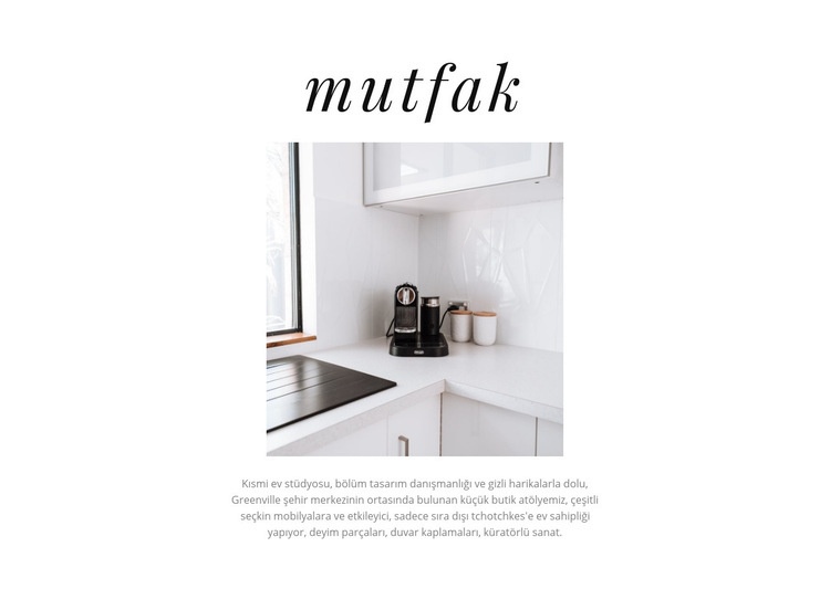 Mutfak dizaynı Web Sitesi Mockup'ı