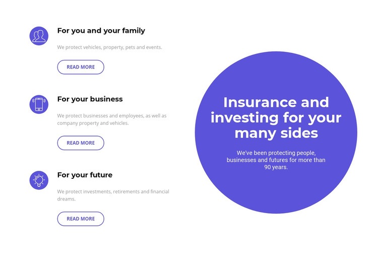 Investing in the future Homepage Design