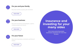 Responsive Web Template For Investing In The Future