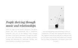 Two Texts And A Photograph Landing Page