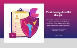 Beliebte Versicherungsprodukte - Responsives Website-Design