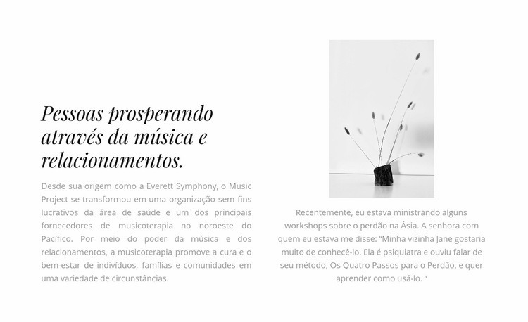 Dois textos e uma fotografia Modelos de construtor de sites