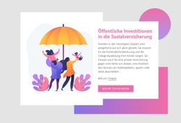 Öffentliche Investitionen In Die Sozialversicherung – Einfache HTML5-Vorlage