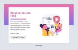 Krankenversicherung - Bestes Website-Design