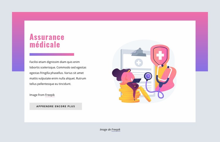 Assurance médicale Conception de site Web