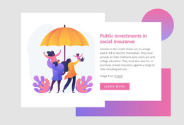 HTML Page Design For Public Investments In Social Insurance