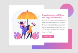 Investimentos Públicos Em Seguridade Social - Modelo HTML5 Simples
