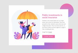 Public Investments In Social Insurance - Simple Webpage Design