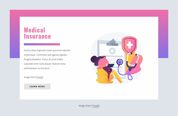 Medical insurance Website Builder Templates