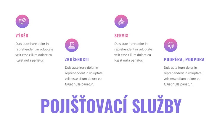 Pojišťovací služby Šablona CSS