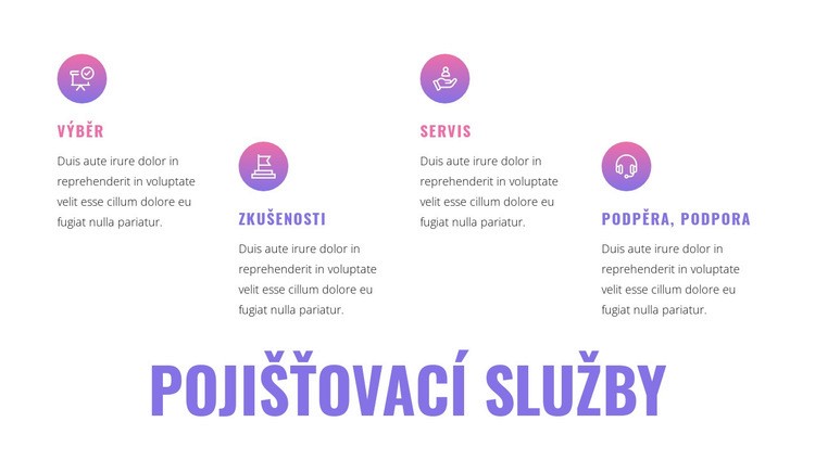 Pojišťovací služby Webový design